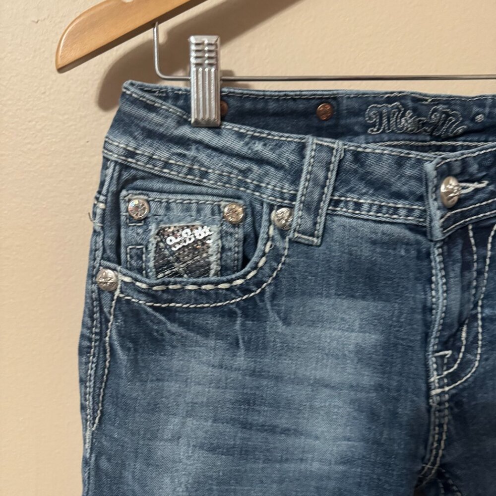 292 Miss Me Bootcut Jeans | Rhinestone Pocket Denim | Size 28